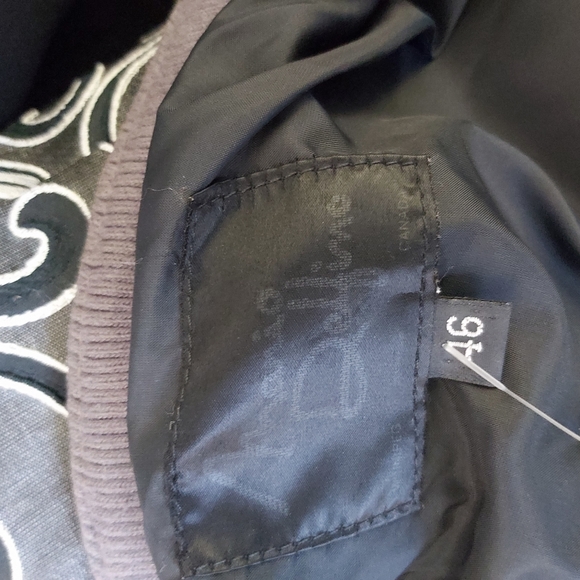 Mario Delfino vintage leather bomber jacket gray zip up moto biker - Picture 10 of 16